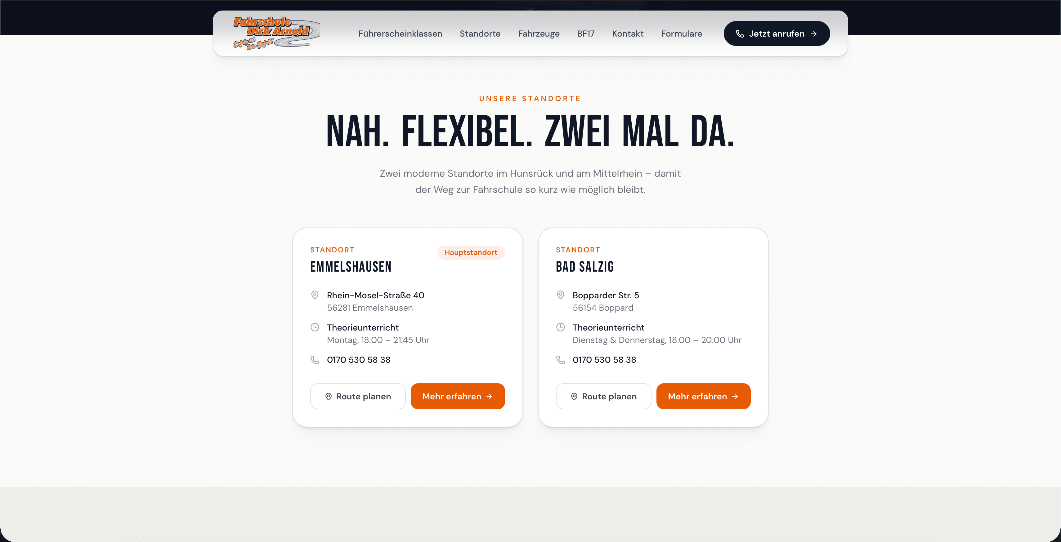 Projekteinblick 1 — Fahrschule Dirk Arnold